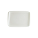 Bonna Iris White 9" x 6.5" Gourmet Moove Rectangular Porcelain Plate