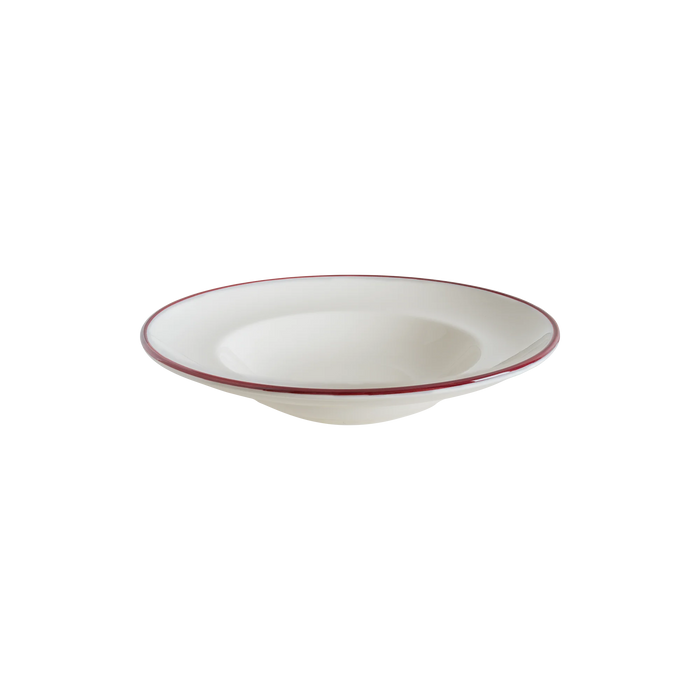 Bonna Linea Burgundy 10.5" Gourmet Round Porcelain Deep Plate