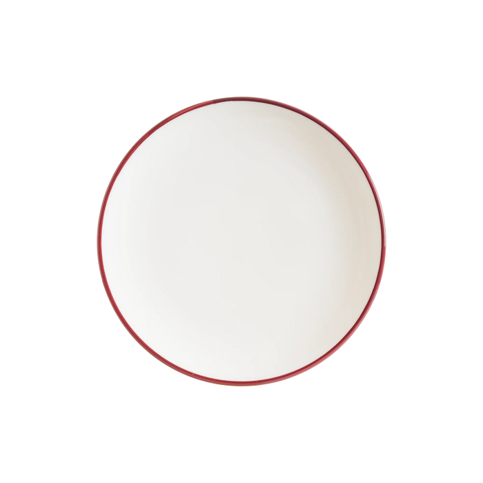 Bonna Linea Burgundy 10.5" Gourmet Round Porcelain Flat Plate
