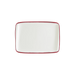 Bonna Linea Burgundy 9" x 6.25" Gourmet Moove Rectangular Porcelain Plate