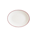Bonna Linea Burgundy 12.25" x 9.5" Moove Oval Porcelain Plate