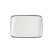 Bonna Linea Blue 9" x 6.25" Gourmet Moove Rectangular Porcelain Plate