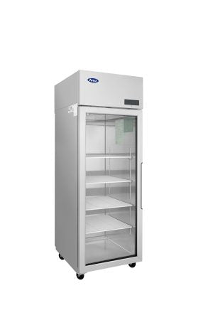Atosa - PLUS-R1-GS-L-PT - 1 Section Pass-Thru Refrigerator w/ Front Glass Door Left-Hinged / Rear Solid Door