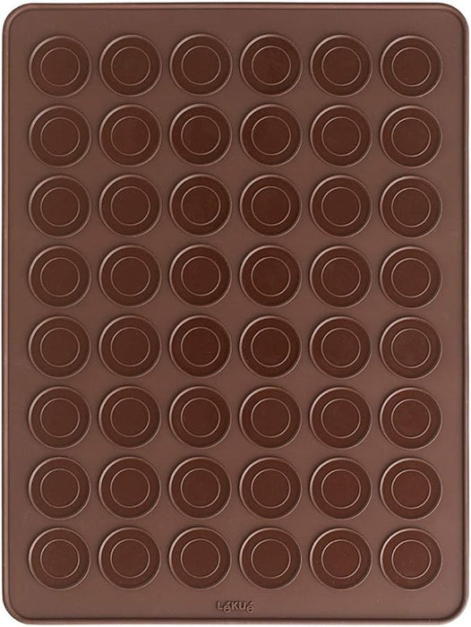 Lekue Macaron Baking Mat 15.75 x 11.8-Inch, Brown