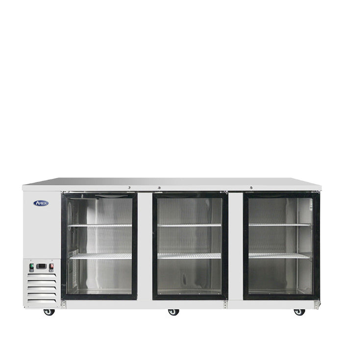 Atosa - MBB90GGR — 90″ Back Bar Cooler with Glass Doors - Kitchen Equipped
