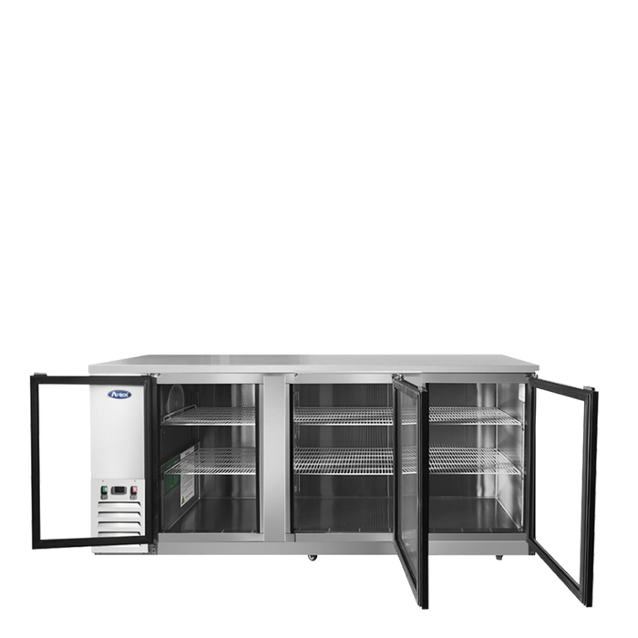 Atosa - MBB90GGR — 90″ Back Bar Cooler with Glass Doors - Kitchen Equipped
