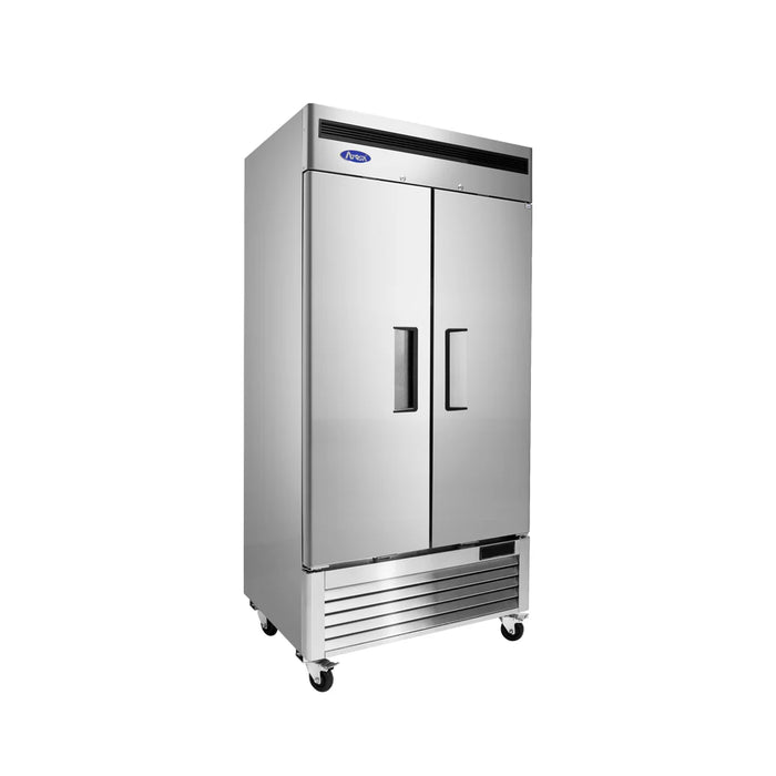 Atosa MBF8502 39.5" Bottom Mount Slim Solid 2-Door Reach-In Freezer - 28.5 Cu. Ft. - Kitchen Equipped