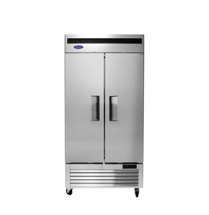 Atosa MBF8502 39.5" Bottom Mount Slim Solid 2-Door Reach-In Freezer - 28.5 Cu. Ft. - Kitchen Equipped