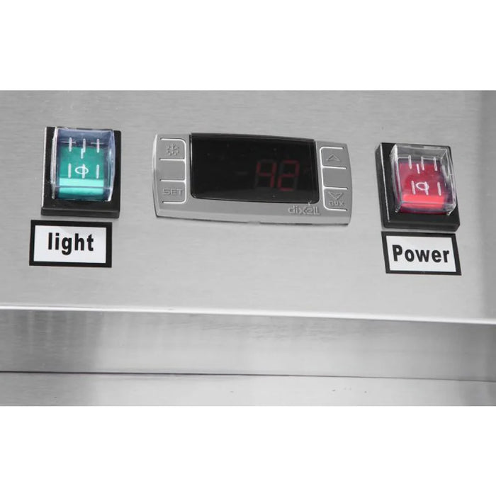 Atosa MCF8721ES 54" Bottom Mount 2 Glass Door Merchandiser Freezer - 43.8 Cu. Ft. - Kitchen Equipped