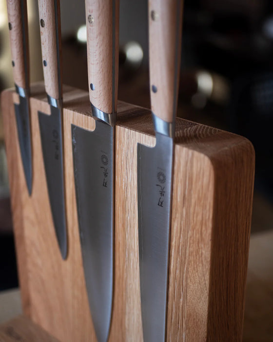 Magnetic Knife Block - Oak - Kitchen Equipped