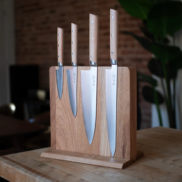 Magnetic Knife Block - Oak - Kitchen Equipped