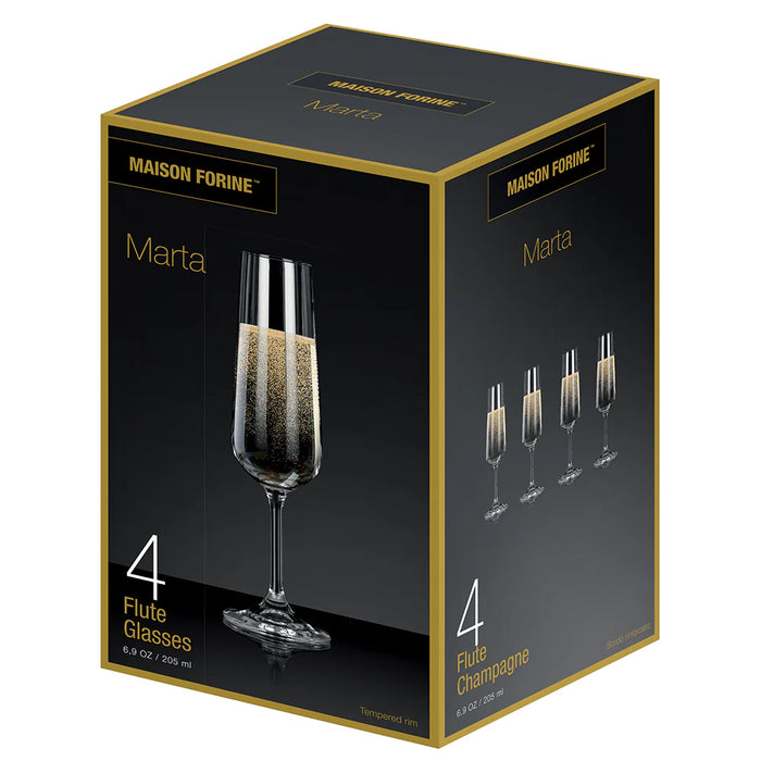 Maison forine marta champagne flute glasses set of 4 - MFM2054