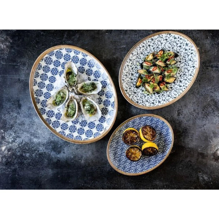 Bonna Calif 11.25" x 9.5" Moove Oval Porcelain Flat Plate -  CLFMOV31OV