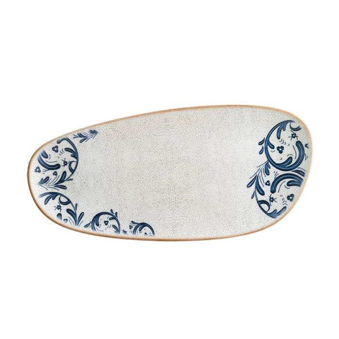 Bonna Viento 14.25" x 7" Gourmet Rectangular Porcelain Flat Plate - S-MT-VIEVAO36DT