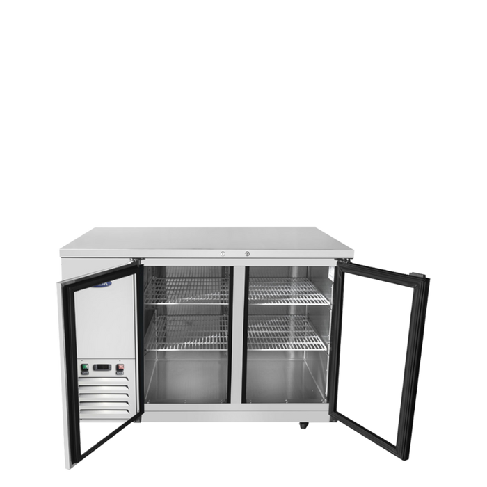 Atosa - SBB48GGRAUS1 — 48″ Shallow Depth Back Bar Cooler with Glass Doors - Kitchen Equipped
