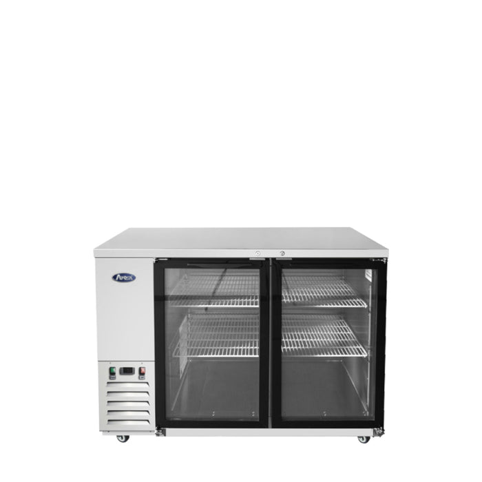 Atosa - SBB48GGRAUS1 — 48″ Shallow Depth Back Bar Cooler with Glass Doors - Kitchen Equipped