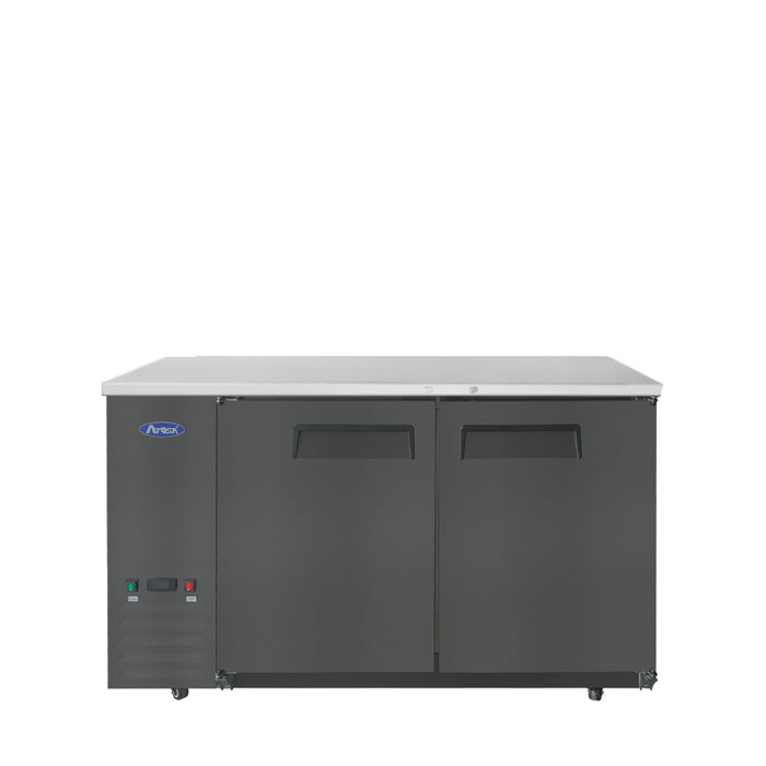 Atosa - SBB59GRAUS2 — 59″ Black Shallow Depth Back Bar Cooler - Kitchen Equipped