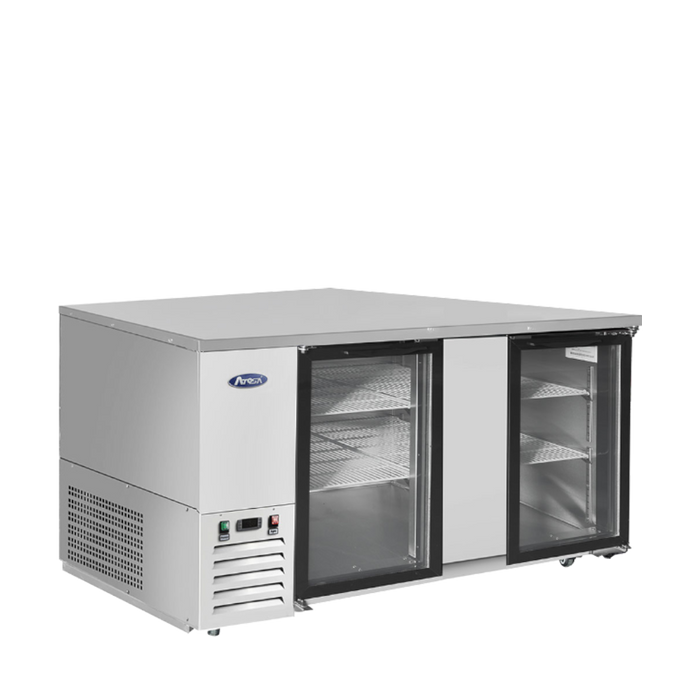 Atosa - SBB69GGRAUS1 — 69″ Shallow Depth Back Bar Cooler with Glass Doors - Kitchen Equipped