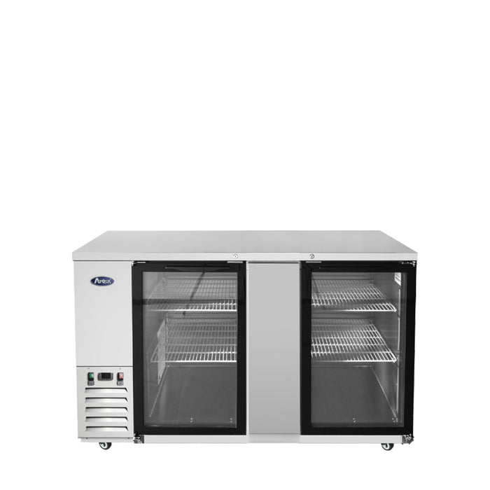 Atosa - SBB69GGRAUS1 — 69″ Shallow Depth Back Bar Cooler with Glass Doors - Kitchen Equipped