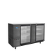 Atosa - SBB69GGRAUS2 — 69″ Black Shallow Depth Back Bar Cooler with Glass Doors - Kitchen Equipped
