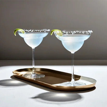 Vintage Set of 6  Crystal Margarita Glasses 14 oz.