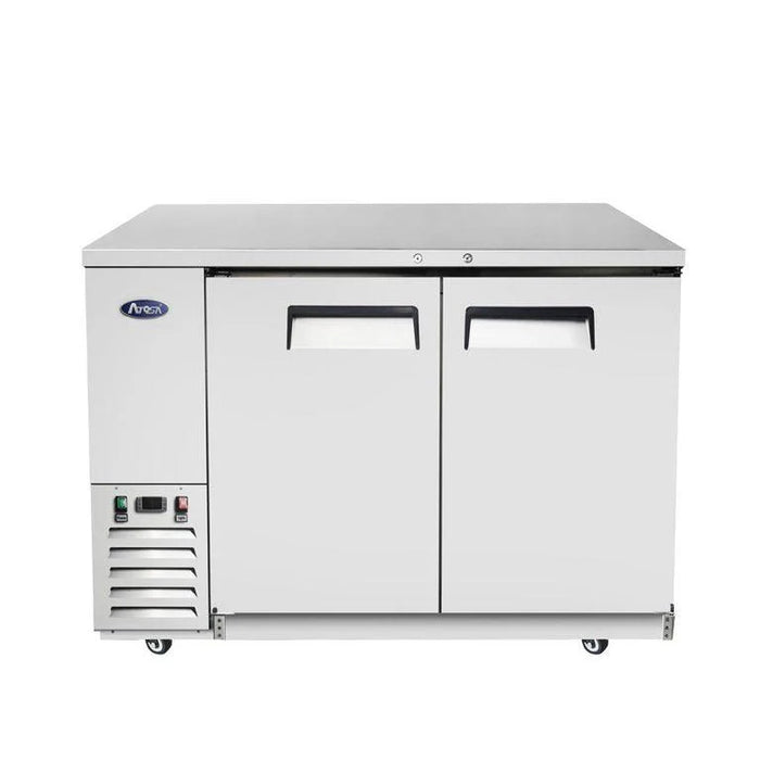 Atosa MBB48 48" Solid 2-Door Back Bar Cooler - 12.9 Cu. Ft. - Kitchen Equipped