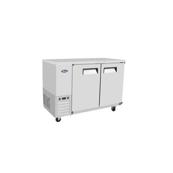 Atosa MBB59 59" Solid 2-Door Back Bar Cooler - 17.3 Cu. Ft. - Kitchen Equipped