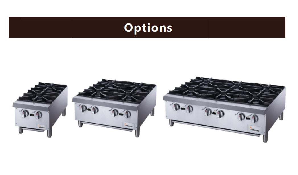 Inferno Hot Plate Eight Burners 48*28*13 - Kitchen Equipped