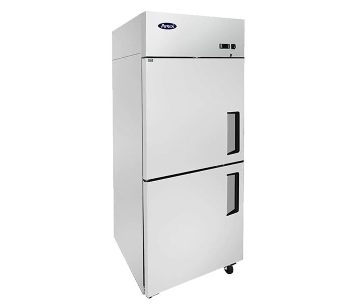 Atosa MBF8010GRL 29" Top Mount Two Divided Door Refrigerator - Left Hinged - Kitchen Equipped
