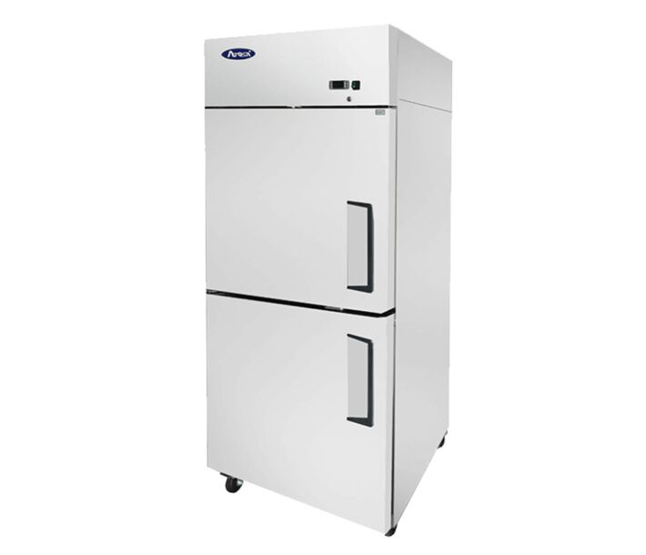 Atosa MBF8010GRL 29" Top Mount Two Divided Door Refrigerator - Left Hinged - Kitchen Equipped