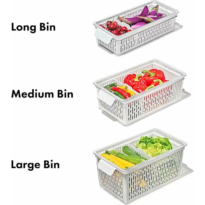OXO Produce Saver Storage Bin Medium Bin 35 x 19 x 12 cm - 11387400G