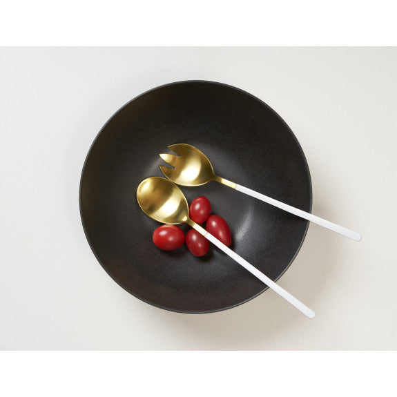 Kimono White and Gold 18/10 Stainless Steel Salad Server Set 6138.084.60