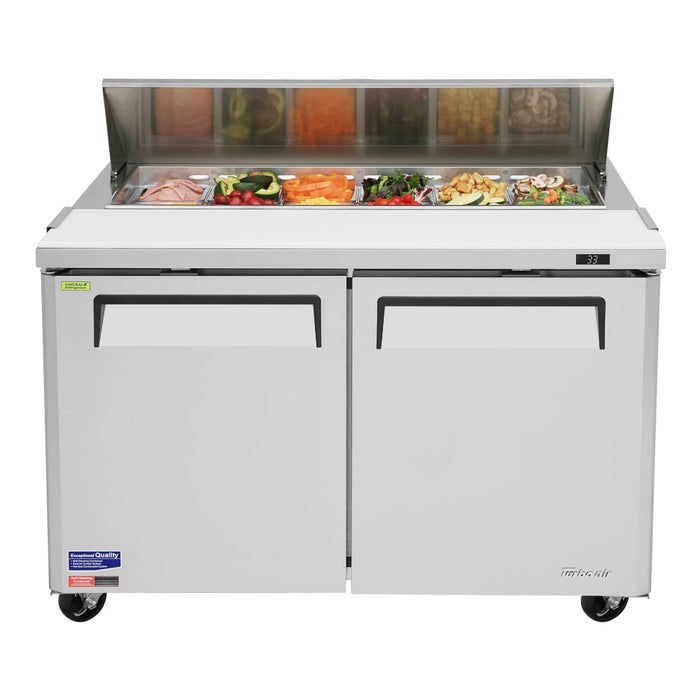 Turbo Air - MST-48-N 48" Sandwich/Salad Prep Table w/ Refrigerated Base, 115v - Kitchen Equipped