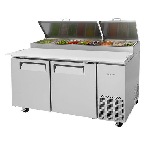 Turbo Air TPR-67SD-N 67" Pizza Prep Table w/ Refrigerated Base, 115v - Kitchen Equipped
