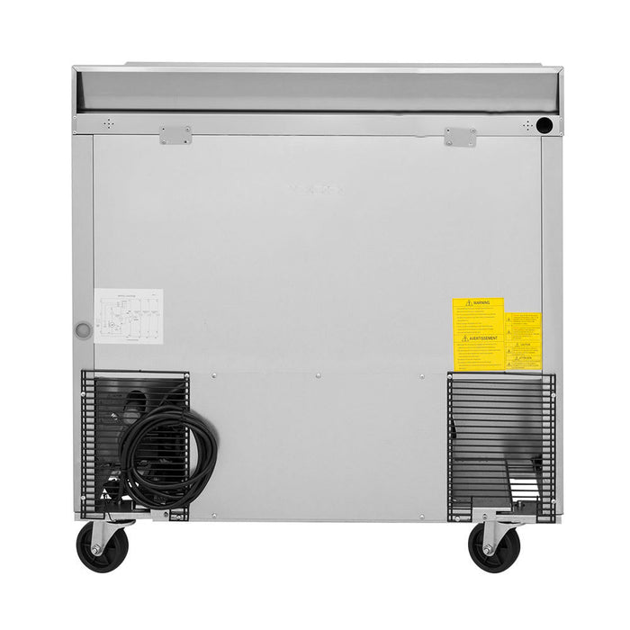 Turbo Air TWR-36SD-N6 36 1/4" Worktop Refrigerator w/ (2) Sections, 115v - Kitchen Equipped