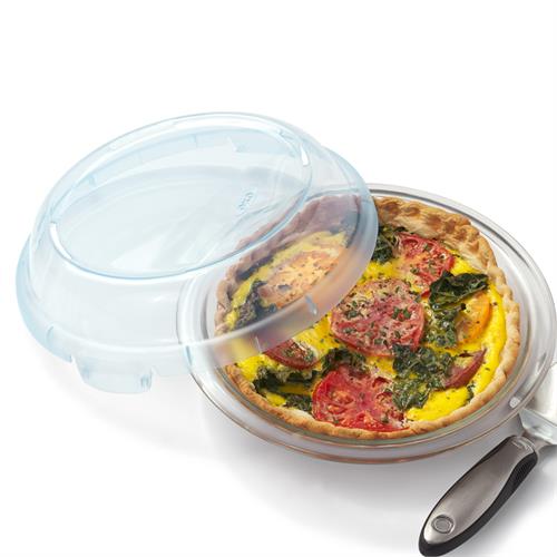 Glass Pie Plate with Lid - 11249100G | Kitchen Equipped