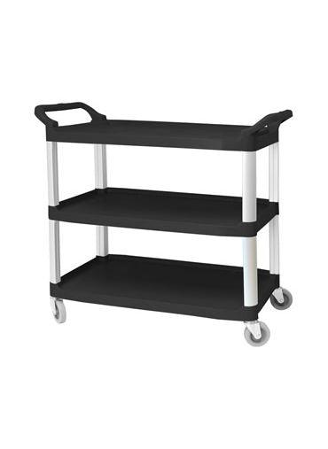 Kitchen Equipped - 12002B TROLLEY 3-TIER BLACK SIZE 85 X 42 X 93.5 CM - Kitchen Equipped