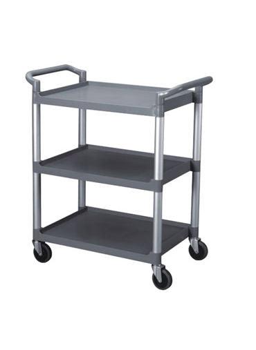 Kitchen Equipped - 12002 TROLLEY 3-TIER SIZE 81.30 X 41.00 X 91.00 CM GREY - Kitchen Equipped