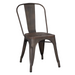 Siesta - SOHO - Metal Chair - Walnut Wood Seat - GUN METAL  12-SOHO-0SS-77-WAL
