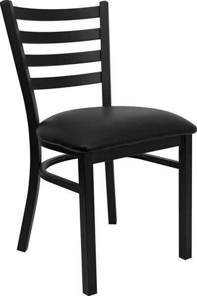 Siesta - LEO - Metal Chair - BLACK frame - Vinyl seat - BLACK  12-00105-PS