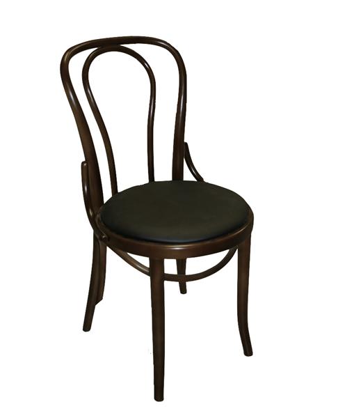 Siesta - PARIS - Beechwood Bentwood Chair - Black Vinyl Seat - WALNUT  11-00140-PS