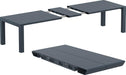 Siesta - VEGAS XL - Extendable Table - 40" wide x 102" opens to 118" - DARK GREY  45-VEGAS-40102-23
