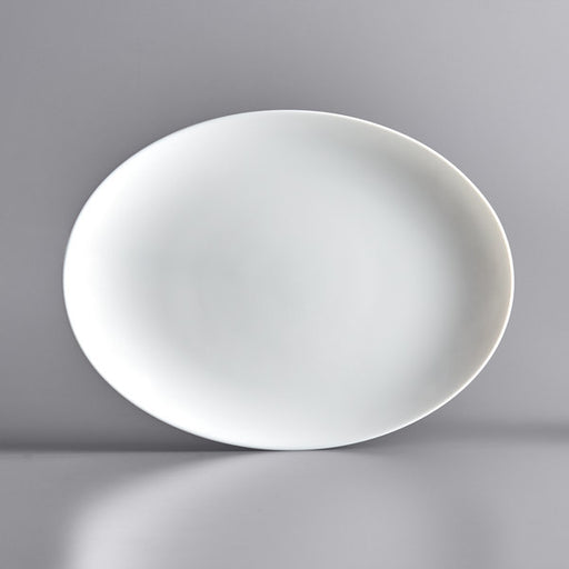 Arcoroc - N9364 Evolutions 13" x 9" White Oval Opal Glass Plate by Arc Cardinal