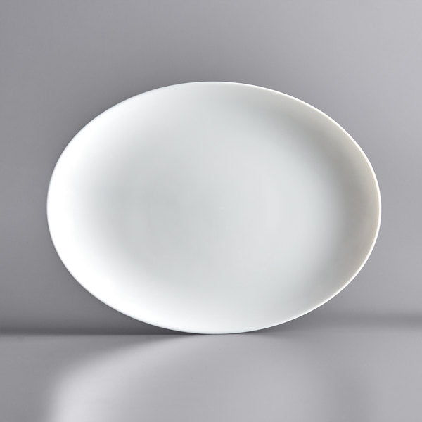 Arcoroc - N9364 Evolutions 13" x 9" White Oval Opal Glass Plate by Arc Cardinal