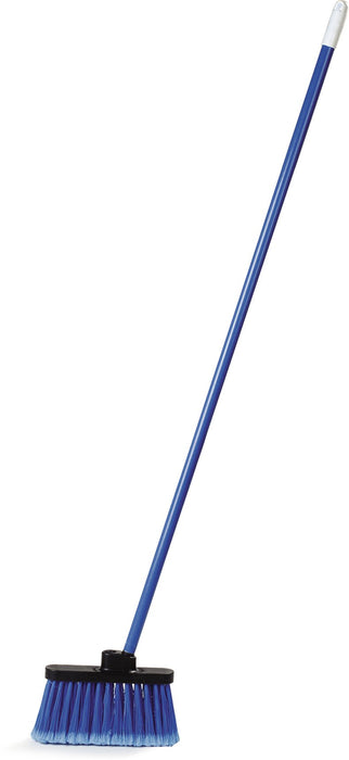 Carlisle | Duo-Sweep® Wide Light Industrial Lobby Broom, Flagged With Blue Metal Threaded Handle - 36863 14 | Kitchen Equipped