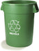 Carlisle | Bronco™ 32 Gallon Round RECYCLE Container | Kitchen Equipped