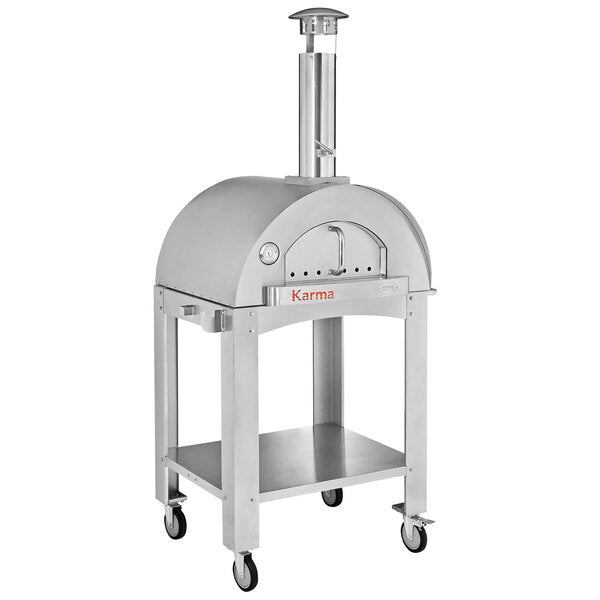 WPPO WKK-03S-304SS Karma 42 Professional Stainless Steel Wood Fire Pizza Oven