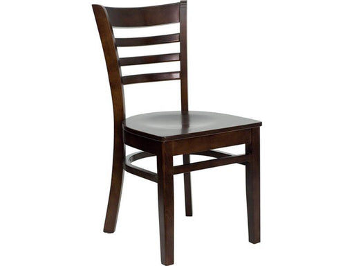 Siesta - ALINE - Wood Chair - WALNUT Frame - Vinyl Seat - BLACK  11-00005-PS 