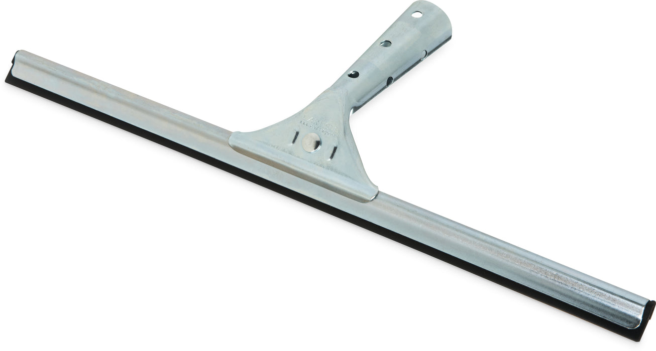 Carlisle | Flo-Pac® Professional Single-Blade Rubber Window Squeegee With Zinc Plated Steel Handle