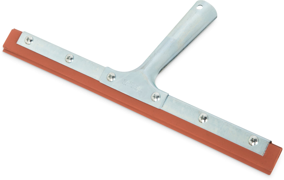 Carlisle | Professional Double-Blade Rubber Squeegee With Zinc Plated Handle